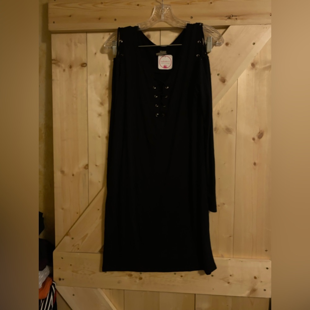 Hippie Chic Black Leslie Dress with Criss Criss Sz S NWT
